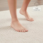 Neutral Jute Boho Rug 2x3 ft Braided Rug 2X3 - Earthy Farmhouse Cotton & Jute Carpet - Braided Rug for Kitchen - Reversible Woven Rug