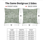 Sage Green Boho Throw Pillow Covers 24x24 Inch Decorative Square Bohemian Carpet Pattern Ethnic Pillow Cases Vintage Geographic Rug Cushion Covers Farmhouse Home Decor For Sofa Couch Outdoor Set of 2