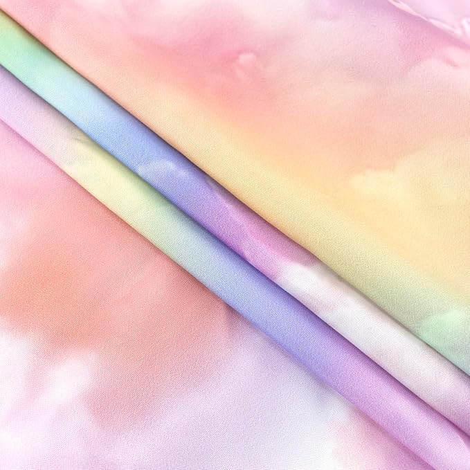 HVEST Rainbow Cloud Tapestry Wall Hanging, Rainbow and Pink Cloud Pastel Wall Decor, Aesthetic Nature Landscape Tapestry for Living Room Bedroom Aesthetic Decor, 59x51 Inches