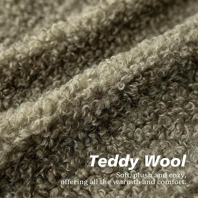 Foindtower 2 Pieces 18x18 Inch Sage Green, Faux Fur Throw Pillow Cover Accent Sherpa Pillow Fuzzy Soft Pillowcases Sheepskin Decorative Fleece Cushion Case for Bed Couch Living Room