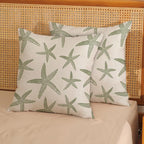 Sage Green Starfish Pillow Covers 18x18 Set of 2 Coastal Throw Pillows Spring Summer Nautical Ocean Theme Beach Decorative Pillow Cases Farmhouse Outdoor Decor Cushion Case for Home Bedroom