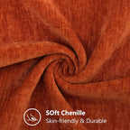 decorUhome Chenille Rust Throw Pillow Covers 16x16 Inch Set of 2, Decorative Soft Couch Pillow Covers Solid Dyed Accent Farmhouse Neutral Square Pillow Cases for Sofa