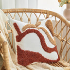 lifein 20x20 Pillow Covers-Throw Pillow Covers Boho Couch Pillows Embroidered Decorative Accent Pillows Mid Century Textured Pillowcases for Couch Sofa Living Room Bed Home Decor (Burnt Orange)