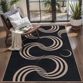 Tangsoo Easy Jute 3x5 Rug for Bedroom,Non Slip Rubber Backing Thin Indoor Outdoor Small Area Rug,Farmhouse Washable Throw Carpet for Front Porch Patio Entryway Balcony Living Room