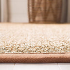 SAFAVIEH Area Rug 8x10 - Natural Fiber Collection - Large - Natural & Brown, Seagrass, Basketweave Pattern (NF114B)