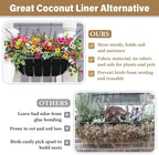 Riare 4 Pack 30 Inch Black Felt Window Box Liners- Fabric Trough Planter Basket Liners Replacement, Non-Woven Hanging Plant Liner for Wall Hanging Basket, Garden Fence Railing (Avoid Bird Nesting)