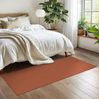 EARTHALL Woven Runner Rug 2x6 Ft Washable Runners for Hallways Cotton Non Slip Rubber Backed Kitchen Runner Braided Indoor Floor Carpet for Entryway, Hallway, Kitchen, Bedroom, Rustic Orange/Tan