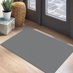 EARTHALL Washable Area Rug 2x3 Ft Non Slip Rugs for Entryway, Braided Small Throw Rugs with Rubber Backing Door Mat Indoor Outdoor Entrance Cotton Woven Rug for Kitchen Foyer Front Door, Charcoal Gray