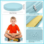 Juexica 2 Pcs Extra Thick Flexible Seating Floor Cushions Assorted Colored Pillow Floor Cushions for Classroom Soft Flexible Seating for Kids Learning Sitting Daycare School Chair (Blue and Pink)