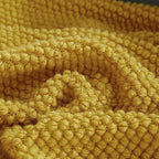 LOMAO Knitted Throw Blanket with Tassels Bubble Textured Lightweight Throws for Couch Cover Home Decor (Mustard Yellow, 50x60)