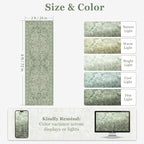Sage Green 2x6 Runners for Kichen Floor Washable Non Skid, Soft Green Medallion Hallway Runner Rug for Entryway Foyer Mudroom, Cottagecore Carpet Runners 6ft for Bedside Bathroom Laundry Room
