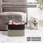 Goodpick Woven Storage Basket for Shelves, Small Wicker Baskets for Shoes,Towel, Toy Baskets Storage Kids, Empty Gift Basket with Handles, 13 x 10 x 9 Inches