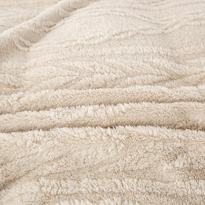 YUSOKI Queen Size Blanket Single Layer,Weight(4.4lb),370GMS-3D Stylish Design for Gift Home Decor (Linen,90"x90")