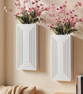 Wooden Wall Planter Vase Set of 2,2 Pack Hanging Planter for Indoor Fake Plants Modern Boho Farmhouse Wall Art Decor for Home Indoor Kitchen Modern Farmhouse Bathroom Living Room Dining Room
