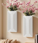 Wooden Wall Planter Vase Set of 2,2 Pack Hanging Planter for Indoor Fake Plants Modern Boho Farmhouse Wall Art Decor for Home Indoor Kitchen Modern Farmhouse Bathroom Living Room Dining Room