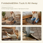2x3 Geometric Figure Easy Jute Kitchen Front Doormat Non Slip Washable Neutral Area Rug Non Shedding Low Pile Black Scalloped Floor Carpet for Farmhouse Entryway Porch Doorway