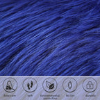 Softlife Blue Faux Fur Sheepskin Chair Cover Seat Cushion Pad Super Soft Area Rugs for Living Bedroom Sofa Dorm (1.6ft x 1.6ft, Royal Blue)