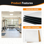 Delma Home Gym Mirrors, 12'' x 12'' Glass Mirror Tiles (12 PCS), Square Large Wall Mirror for Home Gym, Bedroom, Door,Bathroom, Frameless Mirror Sets