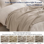 PHF 100% Cotton Muslin Throw XL Blanket Large 50" x 70", 4-Layer Lightweight Gauze Throw, Breathable Cloud-Soft Minimalist Blanket for Bed, Couch, Camping & Baby, Taupe, Ideal Gift