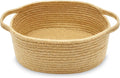 ABenkle Small Basket with Handles - Decorative Durable Rope Woven Storage Bin Shelf Storage Organizer Cube, Easter Baby Gift Basket, 12"x8"x5"