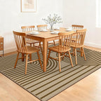 Outdoor Rug 5x7 Rugs for Living Room Washable Non-Slip Easy Jute Rug Indoor Outdoor Low Pile Ultra-Thin Area Rug Brown Rainbow Carpet for Dining Room Bedroom Patio Office Dorm Nursery Floor Mats