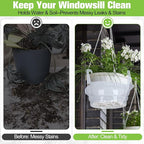 Miuwauer 15 Pack of 10-inch Hanging Basket Water Catcher Plastic Hanging Plant Drip Pan Tray Plastic Saucers Liners for Indoor Outdoor Hanging Plants Baskets Flower Pots - Clear, Round
