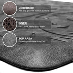 KMAT 2PCS Kitchen Mat Cushioned Anti-Fatigue Floor Mat,Waterproof Non-Slip Standing Mat,Ergonomic Comfort Floor Mat Rug for Home,Office,Sink,Laundry,Desk(17.3"x28"+17.3"x60",Grey)