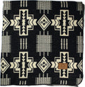 Inca Aztec Throw, Queen, King Blanket | Southwest Indian Navajo Boho Style | Native Cover for Camping, Bedding, Couch, Vanlife | Faux Alpaca, Lightweight, Hypoallergenic (Obsidian Black, King)
