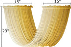 Macrame Wall Hanging Yellow Dip Dyed Fiber Yarn Wall Art Macrame Wall Decor Boho Wall Decor Handmade Craftsmanship 15.7" Wx 47.2" L