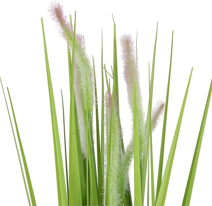 Northlight Artificial Onion Grass in Pot, 24", Green
