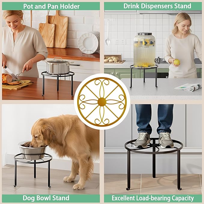 5 Pack Metal Plant Stand Home Flower Stand Shelf for Multiple Display Pot Holder Rack for Indoor Outdoor Round Short Plant Stand