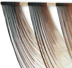 Macrame Wall Hanging Brown Dip Dyed Large Fiber Yarn Wall Art Boho Wall Decor Boho Bedroom Living Room Wall Decor,59" W x 33" L