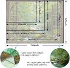 Accnicc Window Forest Tapestry Green Nature Jungle Wall Tapestry for Bedroom Aesthetic Rainforest Stream Outdoor Landscape Small Tapestries Wall Hanging for Dorm Living Room Decor 60 x 44 Inch