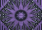 Popular Handicrafts Wall Hanging Tapestry For Bedroom Hippie Burning Sun and Moon Meditation Bohemian Hippy Psychedelic Design Indian Tapestries Bedspread 90 x 108 inches (230cm x 270cm) Green