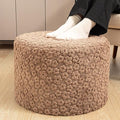 Round Pouf Ottoman 20 x 20 x 14 Inches Boho Poof Home Decor Floor Pouffe Ottoman Foot Rest for Couch Sofa Bean Bag Chairs Living Room Bedroom (Coffee)