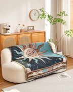 Erke Chair Recliner Cover Boho Throw Blanket Hippie Room Decor Wall Hanging Tapestry Outdoor Picnic Camping Rug Mattress Beach Towel Sofa Furniture Slipcover Bohemian 50”x70” The Sun and Moon Stars