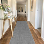 GOYLSER Gray 2x10 Runner Rug for Hallway, Water Absorbent Laundry Room Rug Runner, Natural Jute Long Carpet Runners for Hallway