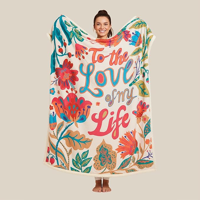 HORIMOTE HOME Sherpa Blanket for Winter, Soft Warm Blanket, Reversible Fleece Blanket for Women, Girls & Mom, Gifts for Your Loved One Throw Blanket for Birthday, Christmas 50"x60"