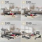 bemaxx Gym Mats Set - 18 pcs EVA Interlocking Foam Floor Tiles (12.6"x12.6"x0.4") 18sqft Protective Gym Flooring Sports Home Workout Exercise Mats Puzzle Garage Fitness Play-Room Pool Treadmill Bike