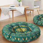 Mandala Meditation Cushion, Boho Meditation Mat, Meditation Pillows for Sitting on Floor, Cushions for Sitting in Home and Outdoor, Round Floor Pillows Cushion Seating for Yoga Accessories 22'' X 22''