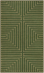 Lahome Neutral Geometric Green Easy Jute Rug, 3x5 Washable Entryway Front Porch Rug, Farmhouse Rhombus Non Slip Non Shedding Indoor Outdoor Carpet for Kitchen Balcony Laundry