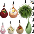 Honeydak 6 Pack Boho Hanging Wall Baskets for Kitchen Teardrop Hanging Fruit Vegetable Baskets with 6 Hooks, Home Onion Net for Fruits Vegetable Potato Storage, 6 Sizes(Colorful)