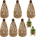 6 Pk Wall Planters for Indoor Macrame Plant Hanger Boho Wall Mounted Flower Baskets Hanging Planter, Plants and Pots are Not Included(Linen Color,4 x 8 Inch)