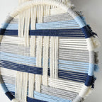 Macrame Wall Hanging Fiber Wall Art Woven Bohemian Decor Art Living Room Round Handmade Geometric Lines Home Décor