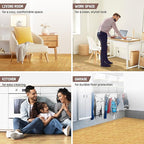 Yes4All EVA Interlocking Mats, Puzzle Floor Tiles, Foam Floor Padding with Border for Furniture, Home Space, Living Room, Garage 11,22,32 SQFT