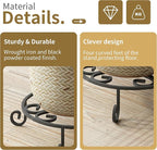 4 Pack 10” Diameter Metal Outdoor Plant Stand Indoor, Black Heavy Duty Potted Holder, Round Anti-Rust Wrought Iron Flower Planter Pot Display Stands for Home Garden
