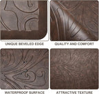 KMAT Kitchen Mat Cushioned Anti-Fatigue Waterproof Non-Slip Standing Mat Ergonomic Comfort Rug for Home,Office,Sink,Laundry,Desk 17.3" (W) x 60"(L),Brown