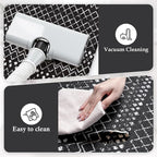 KIMODE Anti Fatigue Kitchen Mats for Floor 2 Piece, Cushioned Farmhouse Kitchen Rugs, Memory Foam Kitchen Floor Mats, Standing Desk Mats for Laundry Office Sink Black 20"x47"+20"x32"