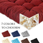 Meditation Floor Cushions, Thickened Floor Pillow for Adults, Large Square Pillows Seat Cushion for Tatami Living Room Yoga, Memory Sponge Block Added, 22x22 Inch, Wine Red