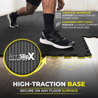 bemaxx Gym Mats Set - 18 pcs EVA Interlocking Foam Floor Tiles (12.6"x12.6"x0.4") 18sqft Protective Gym Flooring Sports Home Workout Exercise Mats Puzzle Garage Fitness Play-Room Pool Treadmill Bike